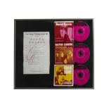 David Bowie / Signed Guitar Tab, a framed page of the guitar tab for 'Can't Help Thinking About