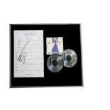 David Bowie / Signed Sheet Music, a framed page of the sheet music for 'Jump They Say' signed in