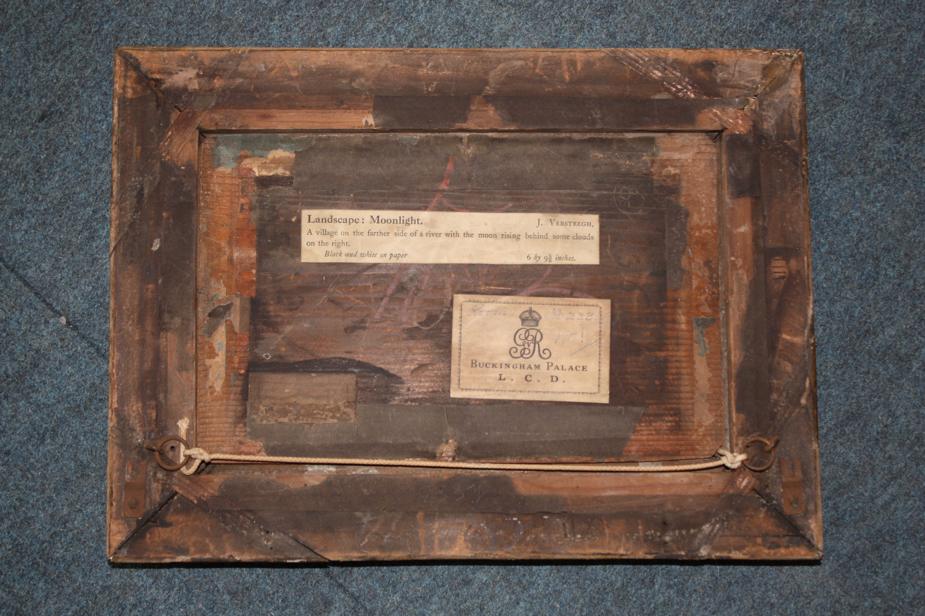 Of Royal Interest: Three gilt gesso frames, all bearing Buckingham Palace labels verso, all having - Image 3 of 4