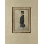 A pair of Edwardian watercolour portrait studies, gentlemen, 18 cm x 12 cm and 19.5 cm x 13 cm,