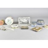 A collection of various curios and collectables, including an unopened Seabury & Johnson