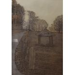 Joseph W. Winkelman (American b. 1941), limited edition etching in muted tones of a Cotswold