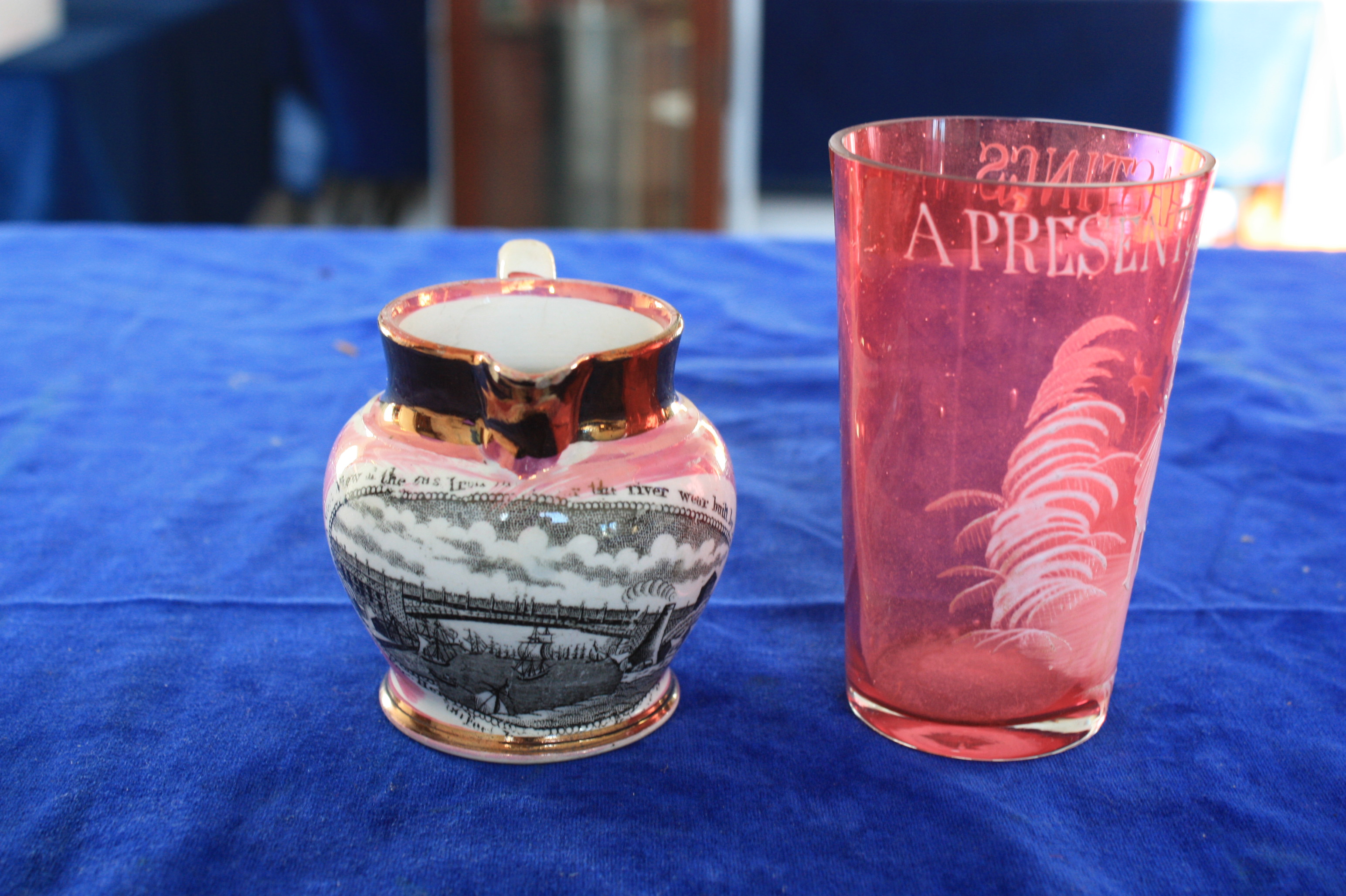 A late 18th Century Bristol tea bowl and saucer, with red anchor mark to base, a miniature - Image 6 of 7