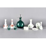 A Royal Crown Staffordshire Kowloon dressing table set, comprising large vase, ginger jar and cover,