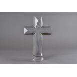 Frederick Hart, 20th Century American, clear acrylic resin c 1995, The Cross of the Millennium,