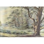 English School, 19th Century, watercolour, Forest Landscape, initialled FWC and dated 76 lower left,