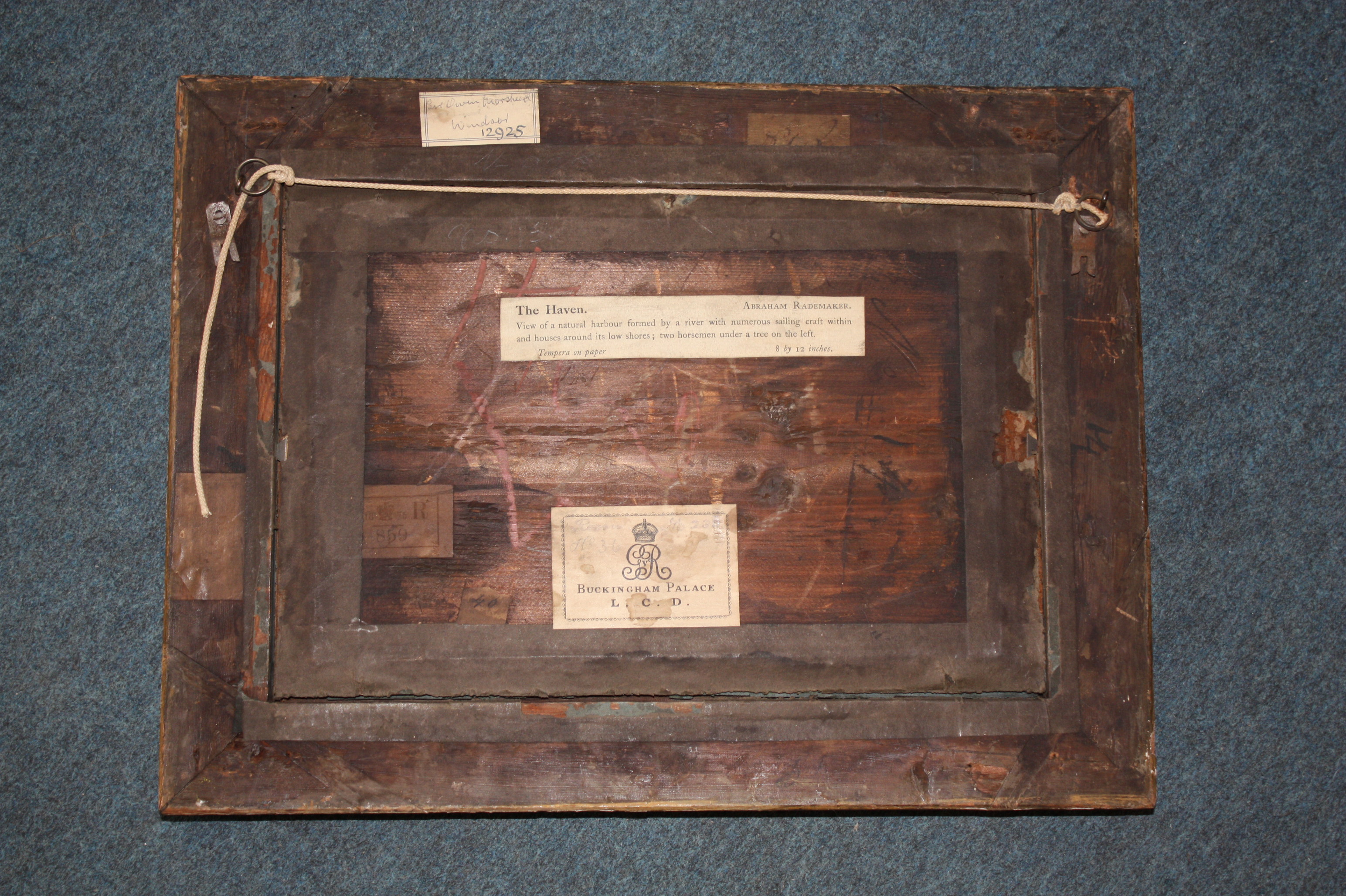 Of Royal Interest: Three gilt gesso frames, all bearing Buckingham Palace labels verso, all having - Image 2 of 4