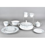 An extensive Noritake twelve place dinner service, Blue Hill pattern comprising a setting for