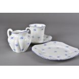 A Shelley Dainty Blur Rose pattern six setting tea set, comprising six cups and saucers [one cup