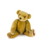 A House of Nisbet teddy bear, limited edition of 91 of 500, golden mohair, jointed and label on foot