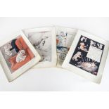 Bonzo the Dog prints: four sets of pages from the Sketch folios of George Study’s Bonzo the Dog