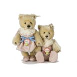 Steiff Limited Edition Teddy Baby 1930 Boy and Girl, boy 602 of 7000 and girl 503 of 7000, in