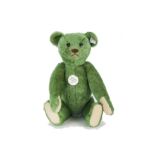 A Steiff Limited Edition green Teddy Bear 1908, 1363 of 3000, in original box with certificate,