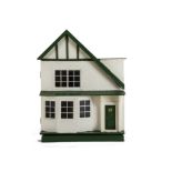 A Tri-ang A-symmetric dolls’ house DH/D 1924, with pebble-dashed exterior, ground floor bay