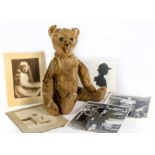 ‘Ted’, an early Steiff centre-seam teddy bear with provenance, with cinnamon mohair, black boot