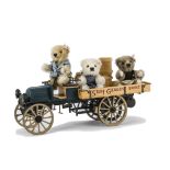 A Steiff Limited Edition Delivery Cart with Teddy Bears, 69 of 1200, in original box with