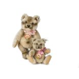 Two Steiff Limited Edition Jackie teddy bears: the larger 2707 of 10000, 1986 and 17cm. 4099 of