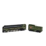 A Samhongsa H0 Gauge Canadian National 4-8-4 Streamlined Steam Locomotive and Tender, in CNR green/