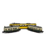 Hamo Two-axle H0 Gauge Continental Tramcars and Another, comprising boxed clerestory-roof motor