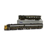 Tenshodo H0 Gauge Canadian National F-9 Diesel Locomotive and Coaching Stock, the locos a powered