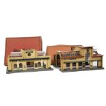 French Hornby 0 Gauge ‘Gares Demontables’ Nos 15 Lyon and 17 Lille, appearing complete in all