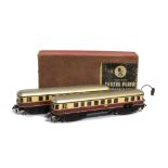 A Post-War Trix (TTR) 00 Gauge 3-rail AC 20/58 Diesel Flier Set, 2-car set in cherry red/cream