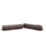 An Uncommon Post-War Trix Express 00 Gauge 3-rail AC German (DB) Diesel Railcar and Trailer,