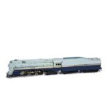 A Tenshodo H0 Gauge Limited Edition AT&SF ‘Blue Goose’ 4-6-4 Streamlined Steam Locomotive and