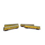 Uncommon Fleischmann ‘US Zone’ H0 Gauge Union Pacific Coaching Stock, a similar lot in UP yellow/