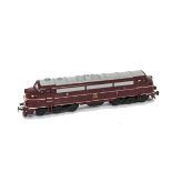 An Uncommon Long (Denmark) H0 Gauge 3-rail NOHAB Diesel Locomotive, in cherry-red DSB livery with