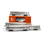 Lionel American 0 Gauge 3-rail Extruded Aluminium Coaching Stock, comprising boxed Atlantic Coast