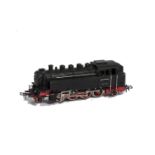 Märklin H0 Gauge 3-rail TT800 Locomotive, a 2-8-2 tank locomotive in black/red as no 86 197, G-VG,