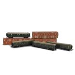 Märklin H0 Gauge 3-rail Post-war ref 346 DB Green Coaching Stock, comprising three 346/1 second-