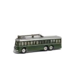 A Rivarossi H0 Gauge 3-axle Alfa-Romeo Trolleybus (Minobus), with plastic body in green with