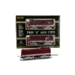 American 0 Gauge 3-rail Alco Diesel Locomotive Set by K-Line, in MKT ‘Texas Special’ red/silver,