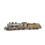 A Kit-built Brass/White Metal H0 Gauge 2-rail French (PLM) 4-6-0 Steam Locomotive and Tender from