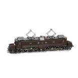 A Fulgurex H0 Gauge 2-rail Swiss Ce6/8 Electric Locomotive, ref 1986, edition no 123, in brown