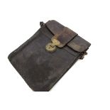 Pre Grouping G.C.R. Leather Parcels Agent Satchel, weathered brown leather with damaged strap and