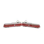 A BUCO H0 Gauge 3-rail Swiss RBe4/8 Electric 2-car Unit, a 3-rail AC (presumed) version in CFF-SBB-