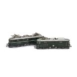 Unboxed HAG/Bühler H0 Gauge 3-rail Swiss Ae 6/6 and Re4/4 Electric Locomotives, both 3-rail AC