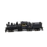 A United Models H0 Gauge (Narrow Gauge) 3-truck ‘Shay’ Logging Locomotive, finished in grey/black as