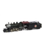 A Tenshodo H0 Gauge Great Northern 2-8-0 ‘Consolidation’ Steam Locomotive and Tender, in GN black/