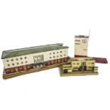 A Märklin H0 Gauge ‘Friedrichshafen’ (or similar) Station and Another, unboxed, with brown base