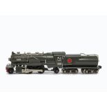 An MTH American 0 Gauge 3-rail Traditional Lionel-style 2-4-2 No 263E Locomotive and Tender, in