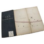 G.W.R Wallingford Branch Map, dated 1881, linen backed folding example with hand annotations for