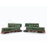 An American 0 Gauge 3-rail North Shore Line ‘Electroliner’ Articulated 4-Car Set by Sunset Models,