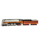 A Modern Lionel Standard Gauge 3-rail ‘Hiawatha’ Streamlined 4-6-4 Locomotive and Tender, ref 71-