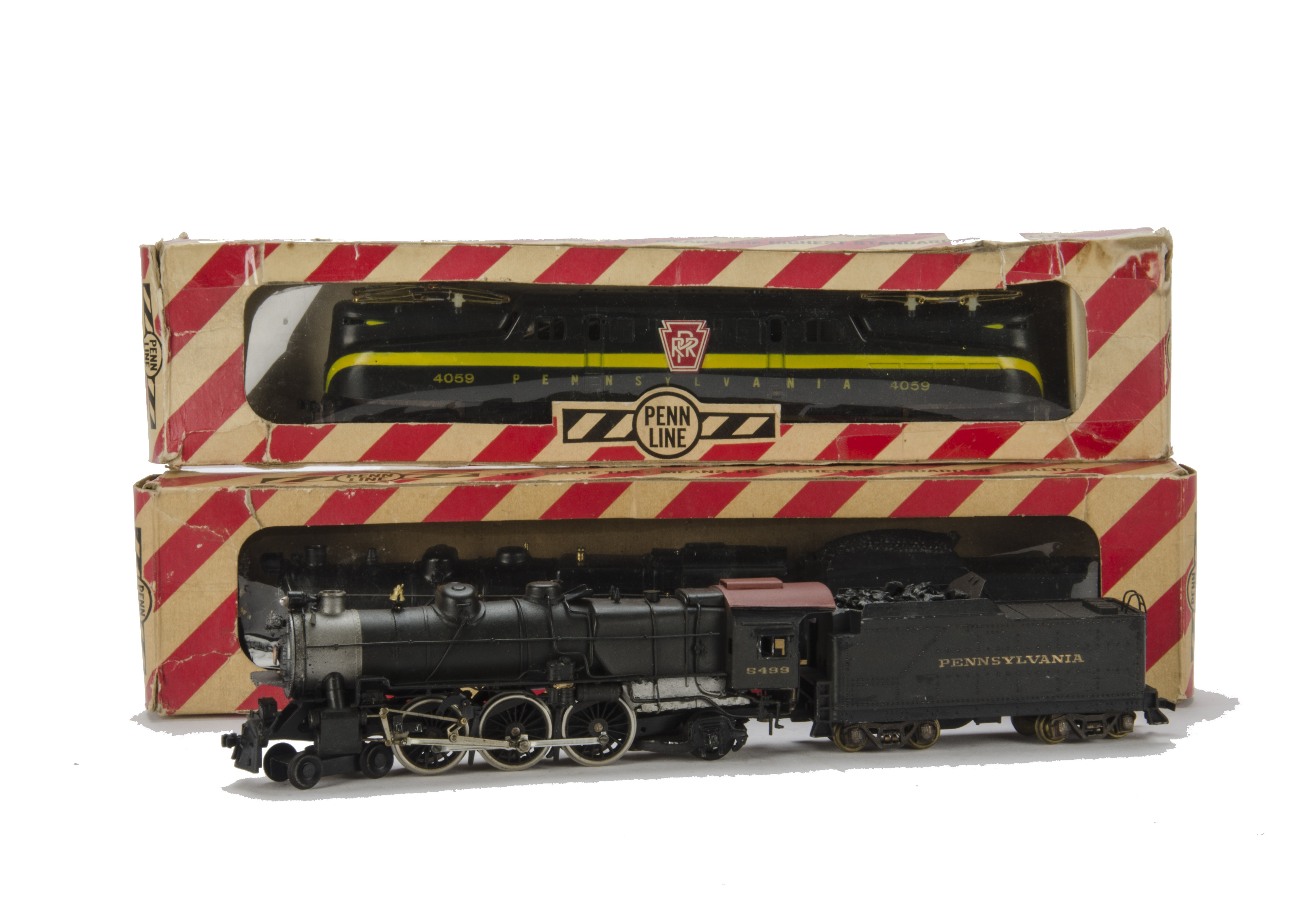 American H0 Gauge Penn-Line Steam and Electric Locomotives, comprising 2-8-2 locomotive no 952 and