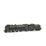 An Antal (France) H0 Gauge 3-rail SNCF 231 (4-6-2) Steam Locomotive and Tender, in dark green as