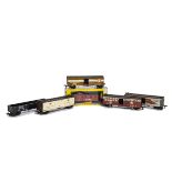 Uncommon Fleischmann H0 Gauge American Freight Stock, four box cars with tinprinted sides,